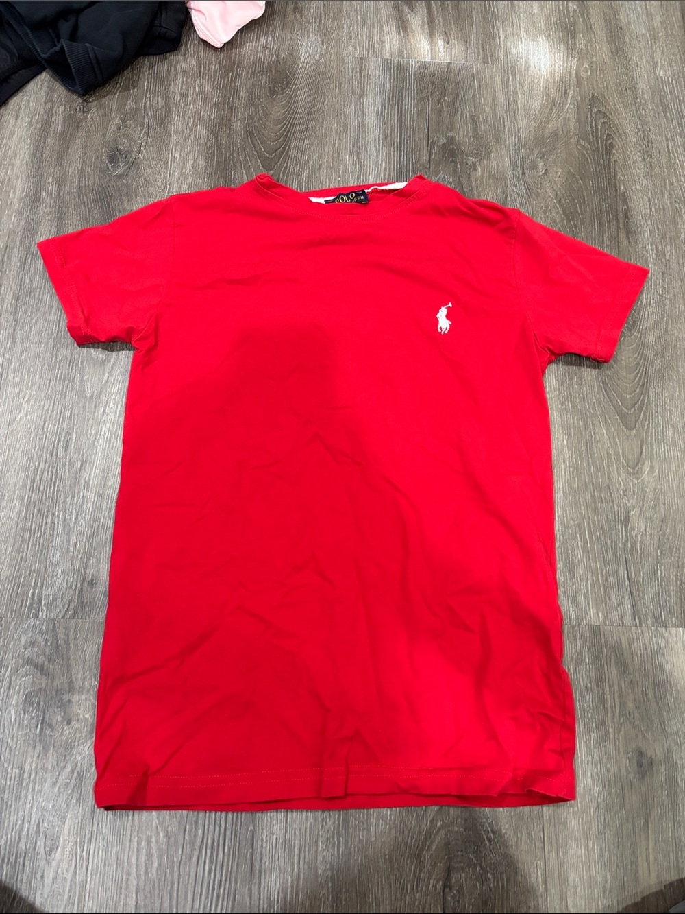 Polo by Ralph Lauren Red Crewneck T-Shirt with White Pony
